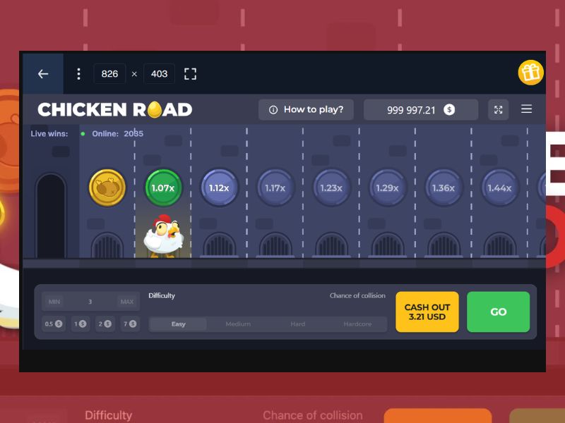Funcionalidades do jogo Chicken Road online